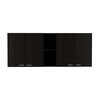 Tuhome Portofino 150 Wall Cabinet, Double Door, Two External Shelves, Two Interior Shelves, Black GLW5607